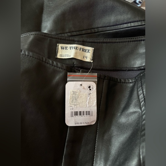 NWT Free People Glow Up Faux Leather Pants - Picture 6 of 6